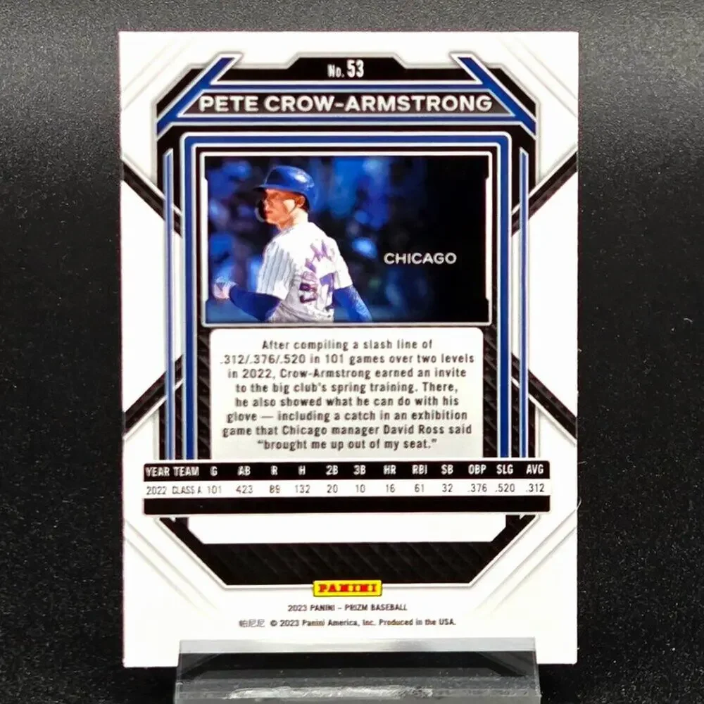 Pete Crow-Armstrong Bowman 1st Edition Prizm RC Chicago Cubs Star